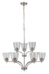 Craftmade Tyler 9 Light Chandelier in Brushed Polished Nickel Finish Model: 50229-BNK